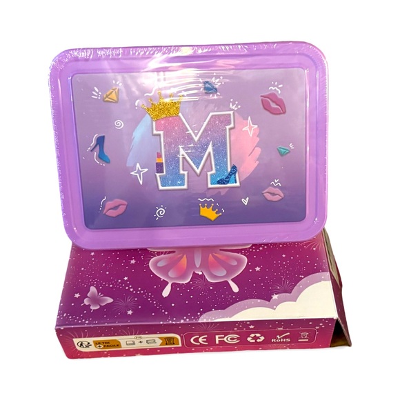 Other - Purple Glitter Initial “M” Bento Box Preppy Lunch Box